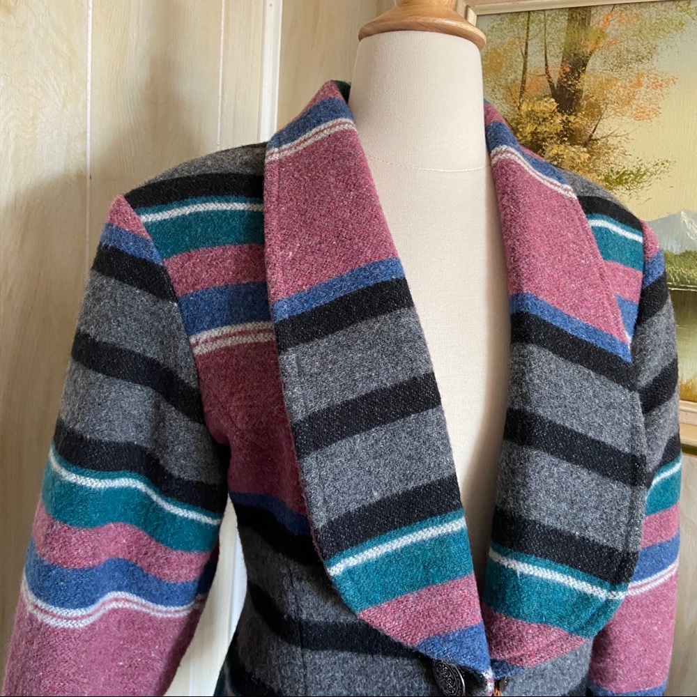 Mid-West Garment Co • Striped Wool Jacket - Picture 6 of 6
